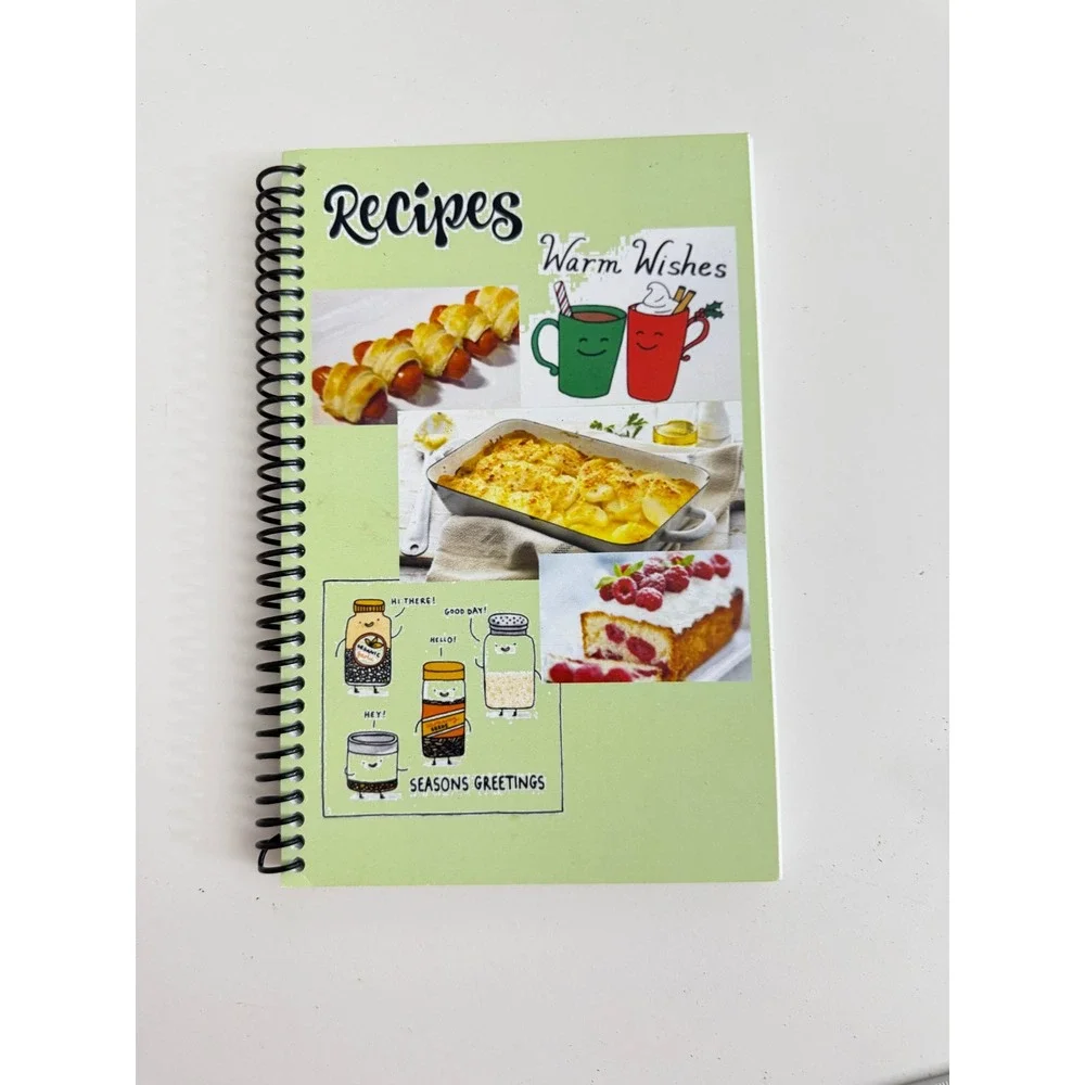 Spiral Bound Recipe Book Community Cookbook Green Food Collage Minions 2018